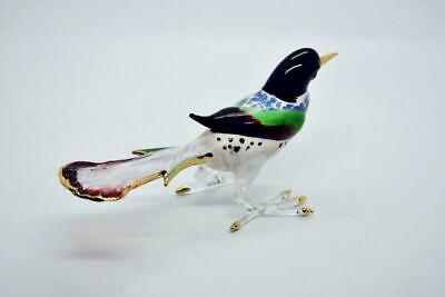 Robin Bird Japan Murano Art Figurine Hand Blown Glass Handmade Gift Vintage Cute