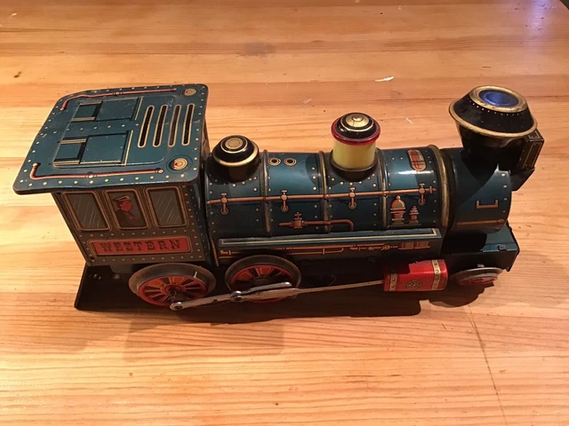 Jouet ancien Locomotive en tôle western serigraphiée, année 50-60 | eBay Jouet ancien Locomotive en tôle western serigraphiée, année 50-60 | eBay