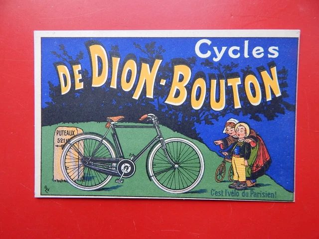 AFFICHE PUB. CYCLES. DE DION-BOUTON