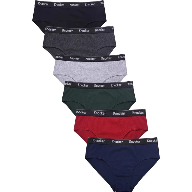 6 PACK MEN'S ULTRA Cotton Knocker Bikini Brief TBand Underwear Assorted