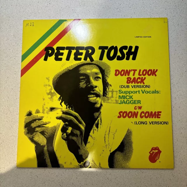 Peter Tosh Don’t Look Back 12” Single Ltd Edition Feat Mick Jagger. DUB REGGAE