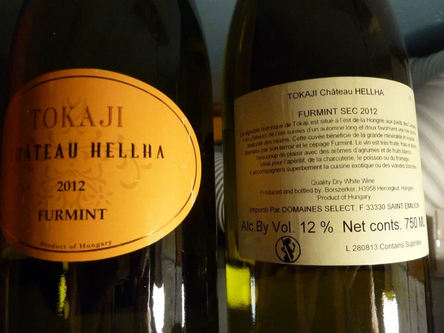 Lot De 2  Tokaji Sec Dom. Hellha 2012 Grand Vin De Hongrie