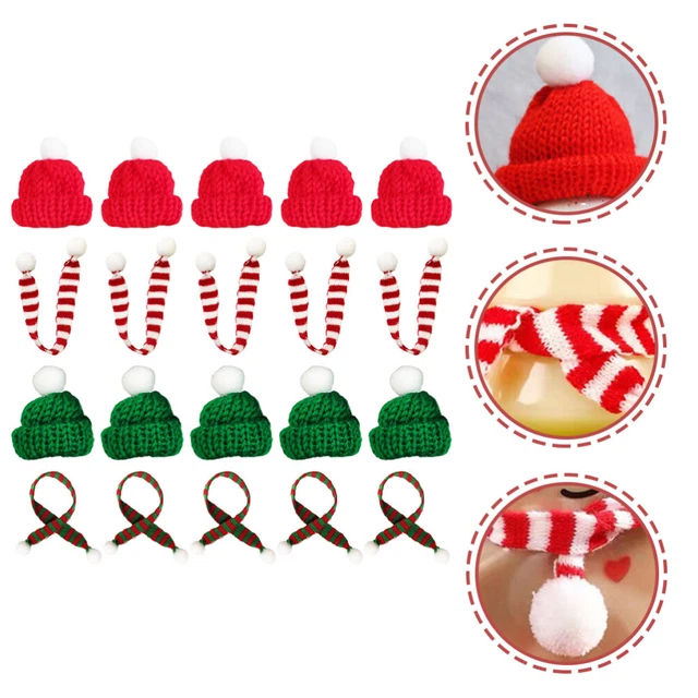 Hilo Navidad Mini Sombrero Navidad Navidad Botella de Vino Cubierta Hogar Botella de Vino Gorra