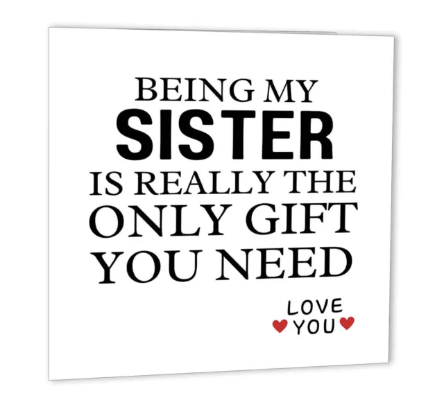 Sister Birthday Card Funny Card for Sisters Birthday - 147 x 147mm