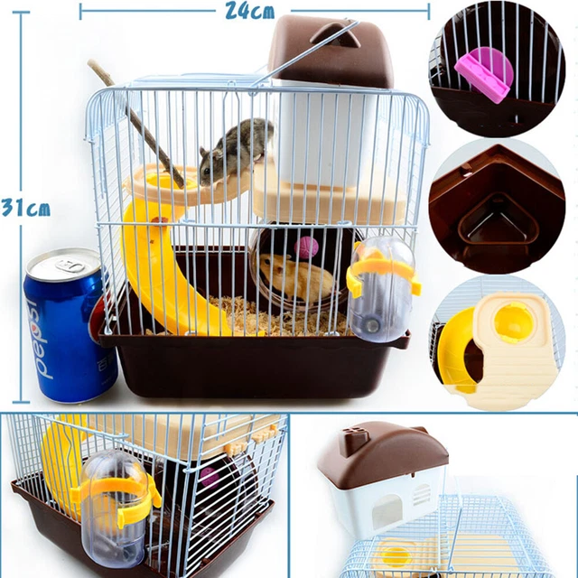 1PC Hamster- und Rennmauskäfig Kunststoff Bin Hamster Käfig Hamster Käfig Pet