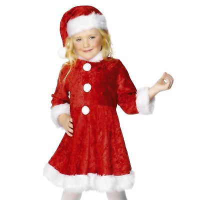 Bambine Carino Mini Miss Babbo Natale Festa Di Natale Costume Peluche Costume