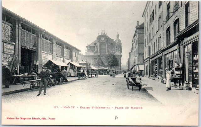 54 NANCY - eglise St sebastien - place du marche