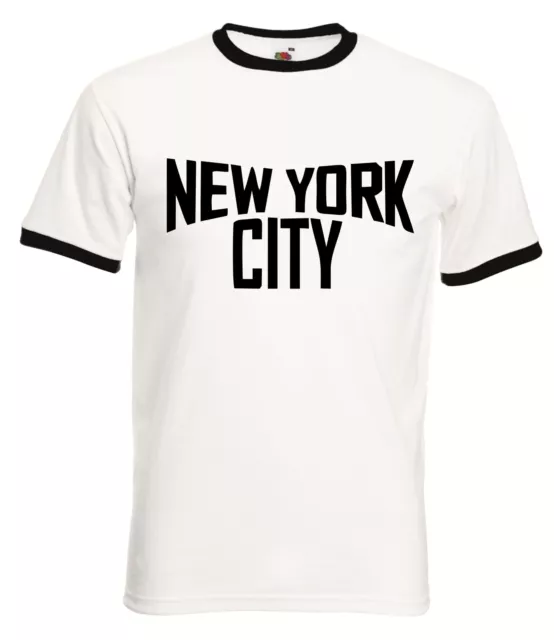 New York City Ringer T-Shirt - Retro John Classic T Shirt Lennon Music Imagine