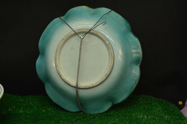 Ancienne Assiette Numérotée Signée Mouvaux ? Style Emaux De Longwy Ceramique 7