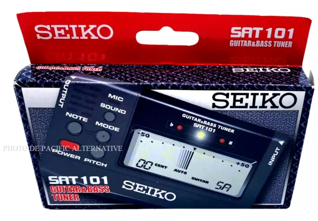 accordeur pour guitare et basse - SEIKO sat 101 - tuner guitar & bass NEUF / NEW