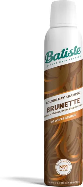 Batiste Dry Shampoo in Brunette with a Hint of Colour, No Rinse Spray to Refresh