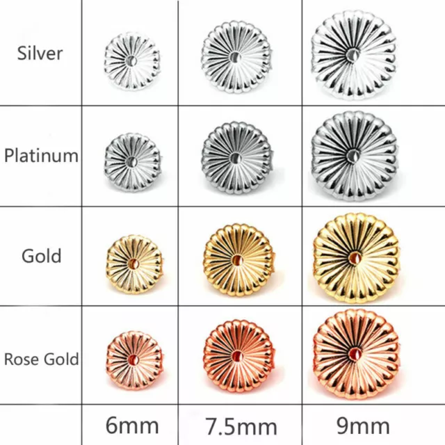 6mm 7.5mm 9mm Extra Large Earring Back Sterling Silver 925 Earring Support A1382