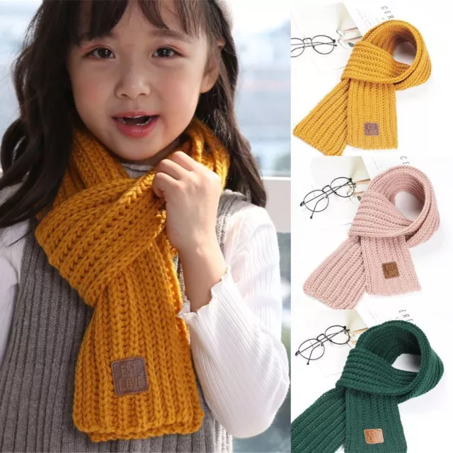 Baby Boys Girls Thick Soft Neck Warmer Knitted Scarf Kids Scarf Warm