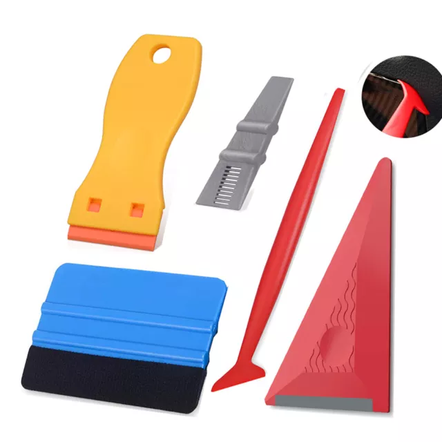 5in1 Vinyl Squeegee Tools Kit For Car Window Tint Film Wrap Sign Making Set