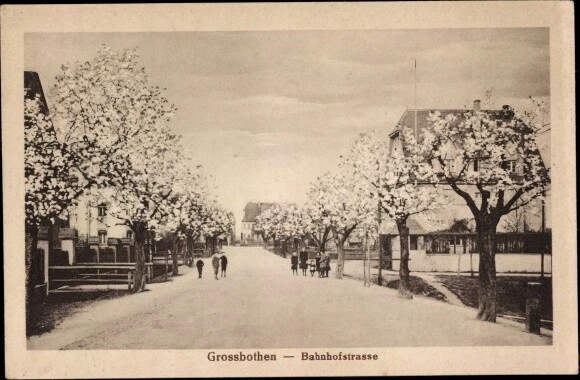 Ak Großbothen Grimma in Sachsen, Bahnhofstraße - 3390051