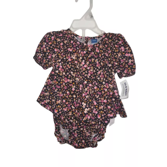 Old Navy Top Bloomer Shorts Baby Girls 3-6 M Floral Printed Short Sleeve $25