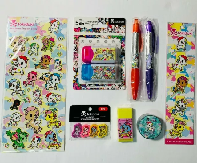 Daiso TOKIDOKI UNICORNO STATIONERY BUNDLE Lot of 8 - New *US Seller*