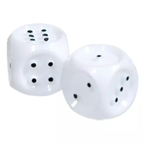 Giant Tactile Dice- White with Black Dots - Set-2