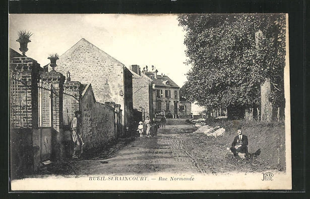 CPA Rueil-Seraincourt, Rue Normandie, vue de la rue