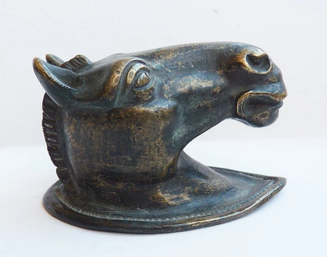Sculpture, Tête de lion - 12 cm - Bronze - auction online