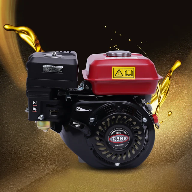 Moteur à Essence 4 Temps 7,5 CV - Pour Go-Kart, Broyeur, Pompe, Usage Industriel, 215 Cc - 8