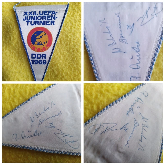 Fanion De Foot Vintage DDR / DFV - Tournoi B-Junioren Unter 16 - Erfurt/Gera 1990