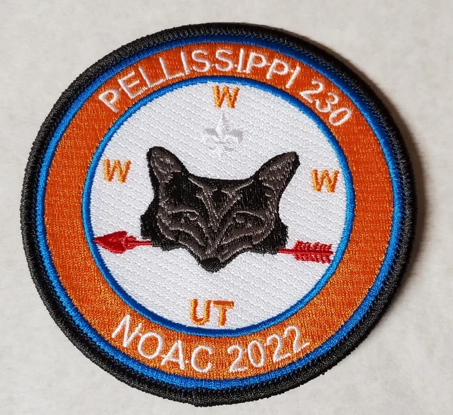 Lodge 230 Pellissippi Round OA Patch NOAC 2022 Smoky Mountain Council Scout