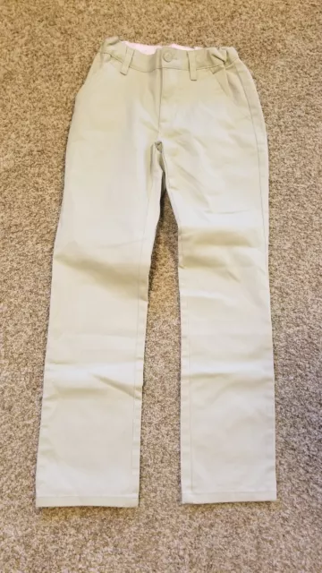 Gently Used Cat & Jack Girl's Straight Leg Uniform Pants, Tan Khaki, Size 10