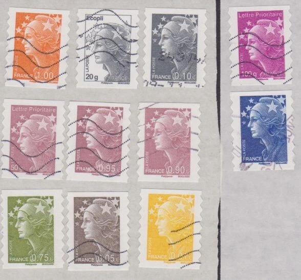 Timbre France Yvert No 4596 Marianne de Beaujard, lettre verte 250g vert noir