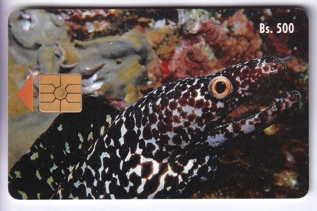Amerique  Telecarte / Phonecard .. Venezuela 500Bs Gem2 Poisson Fish Chip/Puce
