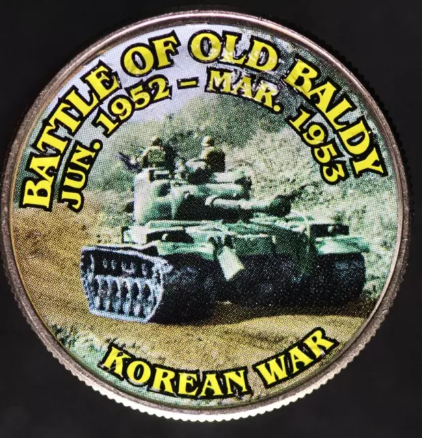 BATTLE OF OLD Baldy-Korean War-Colorized Kennedy Half Dollar- Lot Aa ...