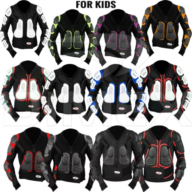 Kids Child Motorcycle Protector Guard Jacket Motorbike Spine Body Armour Junior