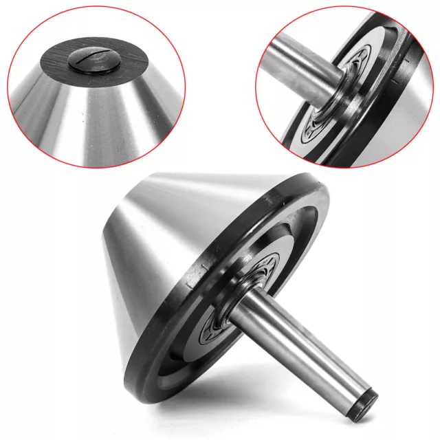 6inch Bull Nose Live Center Morse Taper for Lathe 5-29/32" 75 Degree w/MT3 arbor