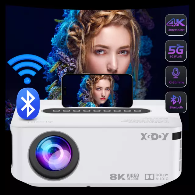 8K UHD Beamer 1080P Full HD Heimkino LED 12000 Lumen Heimkino WIFI Android HDMI