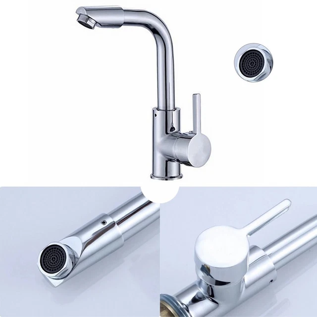 360 évier de bassin robinet eau chaude et froide rotation avec trou unique