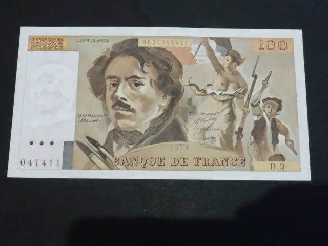 Ancien Billet France  100  Francs   1978  Neuf   !! Promo !!