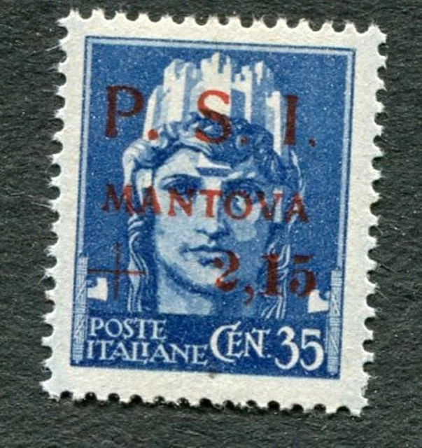 PSI MANTOVA 35c Italy first CITY ISSUE after FALL OF FASCISM - MNH/OG 1945 (255)