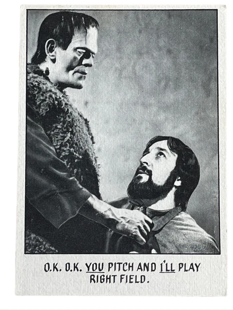 1973 Frankenstein’s Monster Creature Feature You’ll Die Laughing #10 Trade Card
