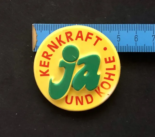 Seltener Button "Kernkraft und Kohle ja" Rar Seltenes Sammeln Anstecknadel Pins