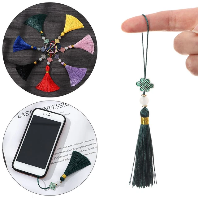 Estilo Ropa Accesorios 14 cm Año Nuevo Nudo Borla Borla Teléfono Estuche Colgante