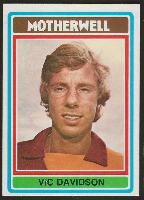 Topps-Football (Scottish Red Back 1976)-#034- Motherwell - Vic Davidson