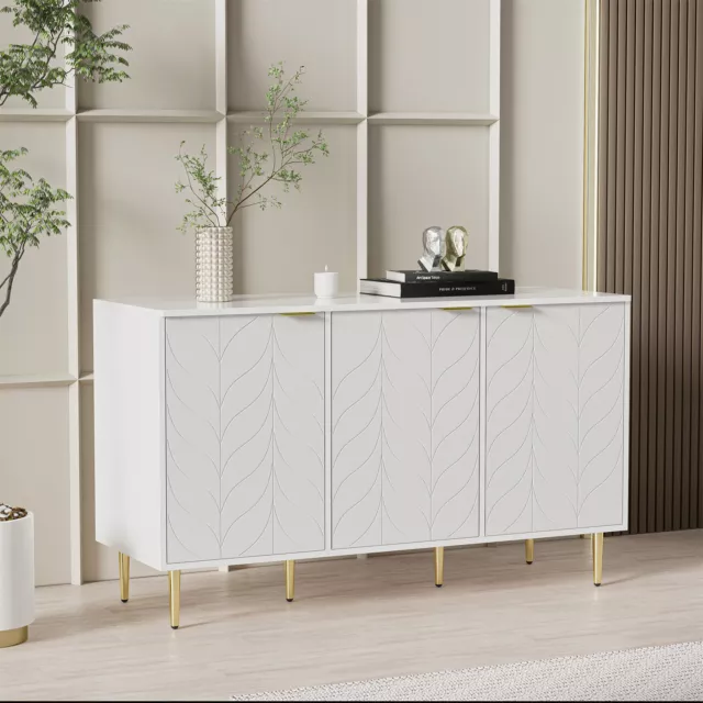 Highboard Modern Sideboard Kommode Schrank Wohnzimmer Möbel Anrichte in Weiß