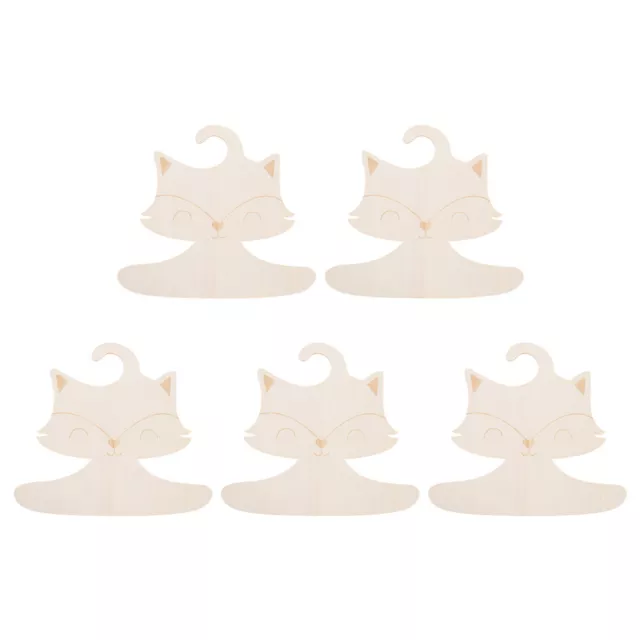 5 Pcs Baby Clothes Drying Storage Cardboard Hangers Children Fox