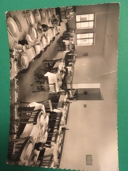 Cartolina Ascoli Piceno - Scuola Allievi Ufficiali - Sala Da Pranzo - 1955