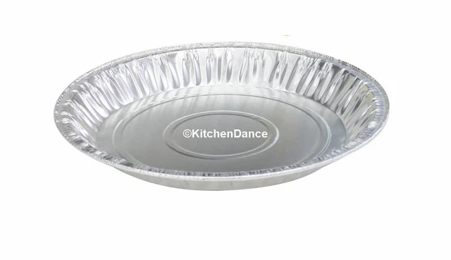 9" Disposable Aluminum Medium Depth Pie Pan #901- 24 ounce Capacity