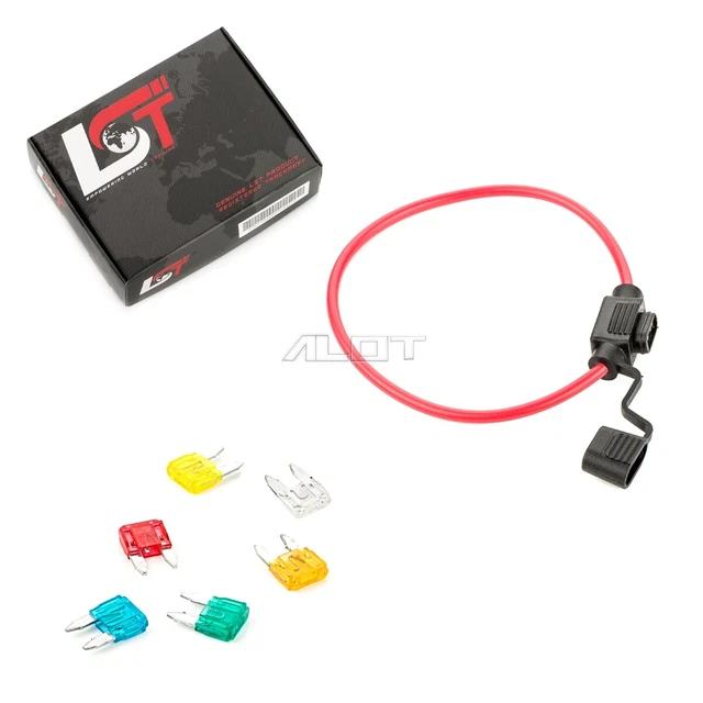 Porte-Fusibles Avec Fusible Plat Voiture Auto 5A 10A 15A 20A 25A 30A pour mini