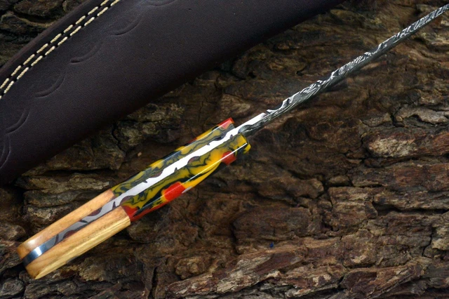Custom 8.3"OAL Hand Forged Damascus Steel Hunting Knife Handmade (Z517) 8
