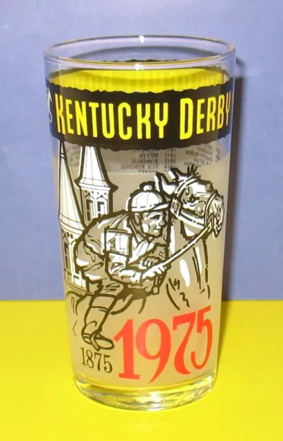 Vintage 1975 Kentucky Derby Official Frosted Mint Julep Glass Churchill Downs