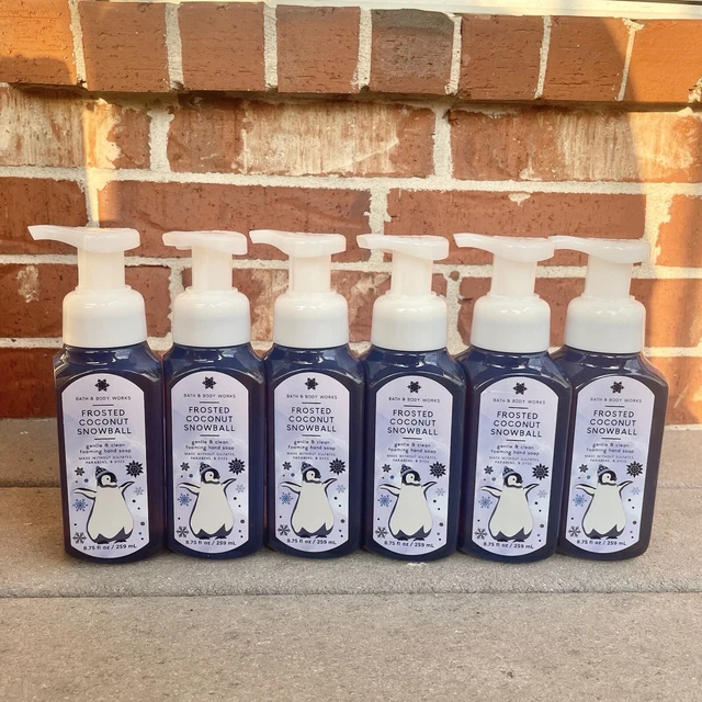 6 NUEVOS Jabón de Mano Espumante Bola de Nieve de Coco Esmerilado 8,75 fl oz/bt