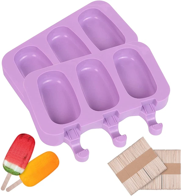 Cakesicle Popsicle POP Silicone Funny Ice Cream Cake Molds Set &50 Wooden Sticks